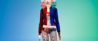 Куртка Харли Квинн из Отряда самоубийц для Симс 4 – фото 1