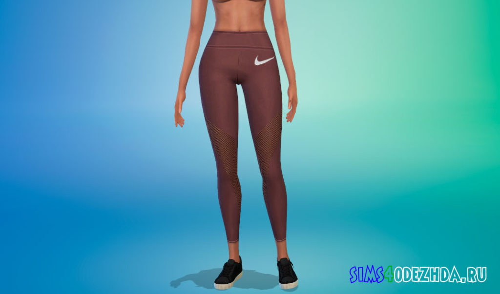 Леггинсы Nike для девушек для Симс 4 – фото 2