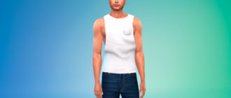 Майка с карманом для Симс 4 – фото 1