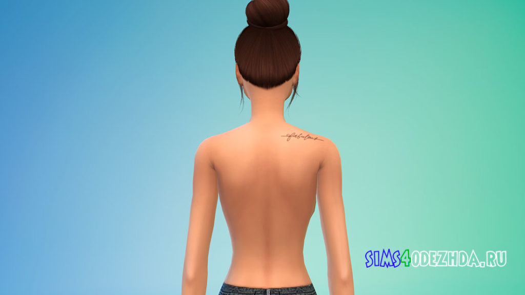 Маленькие тату на спине для Симс 4 – фото 3