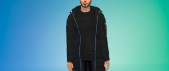 Мужская парка со свитером для Симс 4 – фото 1