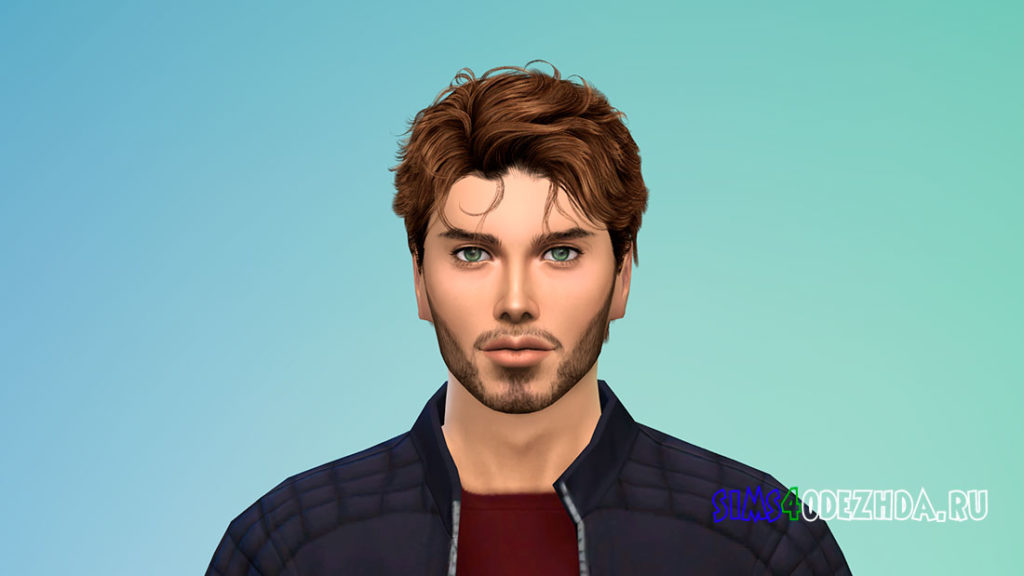 Мужские вьющиеся волосы для Симс 4 – фото 2