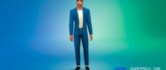 Мужской костюм с майкой для Симс 4 – фото 1