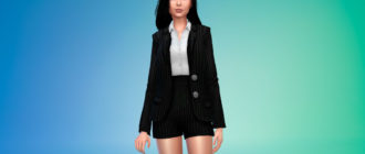 Пиджак с рубашкой и шорты для Симс 4 – фото 1