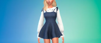 Платье с блузкой для Симс 4 – фото 1