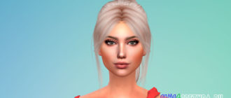 Прическа для девушек Barbiegirl Hair для Симс 4 – фото 1