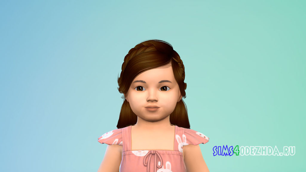 Прическа для малышей Heaven для Симс 4 – фото 2