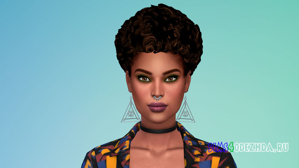 Прическа Surely Curly Pixie Bob для Симс 4 – фото 3