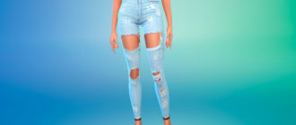 Рваные джинсы 049 для Симс 4 – фото 1