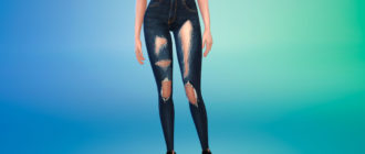 Рваные джинсы 78-4 для Симс 4 – фото 1