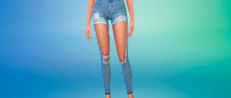 Рваные джинсы New Look для Симс 4 – фото 1