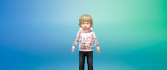 Спортивная толстовка с капюшоном для малышей для Симс 4 – фото 1