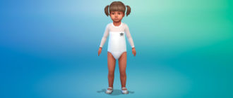 Спортивное боди для малышей для Симс 4 – фото 1