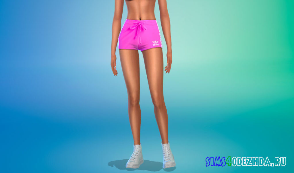 Спортивные шорты для девушек Adidas для Симс 4 – фото 2