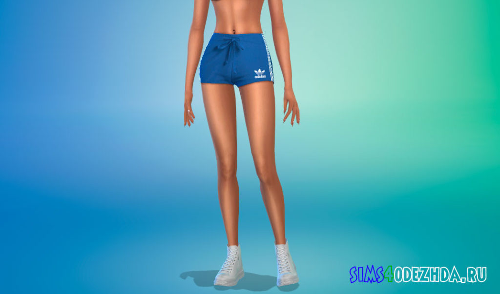 Спортивные шорты для девушек Adidas для Симс 4 – фото 3