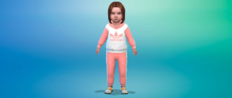 Спортивный костюм Adidas для малышей для Симс 4 – фото 1