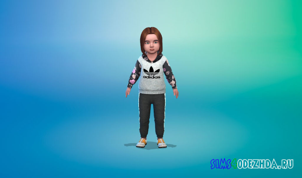 Спортивный костюм Adidas для малышей для Симс 4 – фото 2