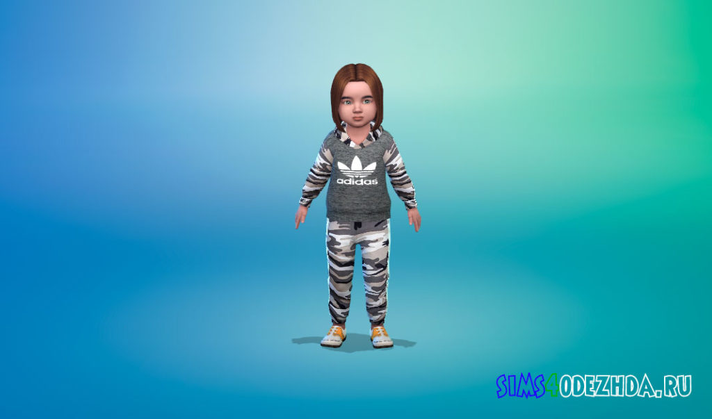 Спортивный костюм Adidas для малышей для Симс 4 – фото 3
