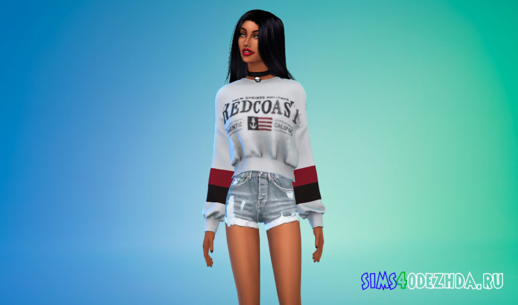Супер удобный свитер для девушек для Симс 4 – фото 2