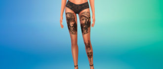 Татуировки на ногах для Симс 4 – фото 1