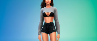 Топ с бюстгальтером для Симс 4 – фото 1