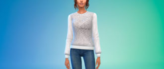 Женский свитшот Calvin Klein для Симс 4 – фото 1