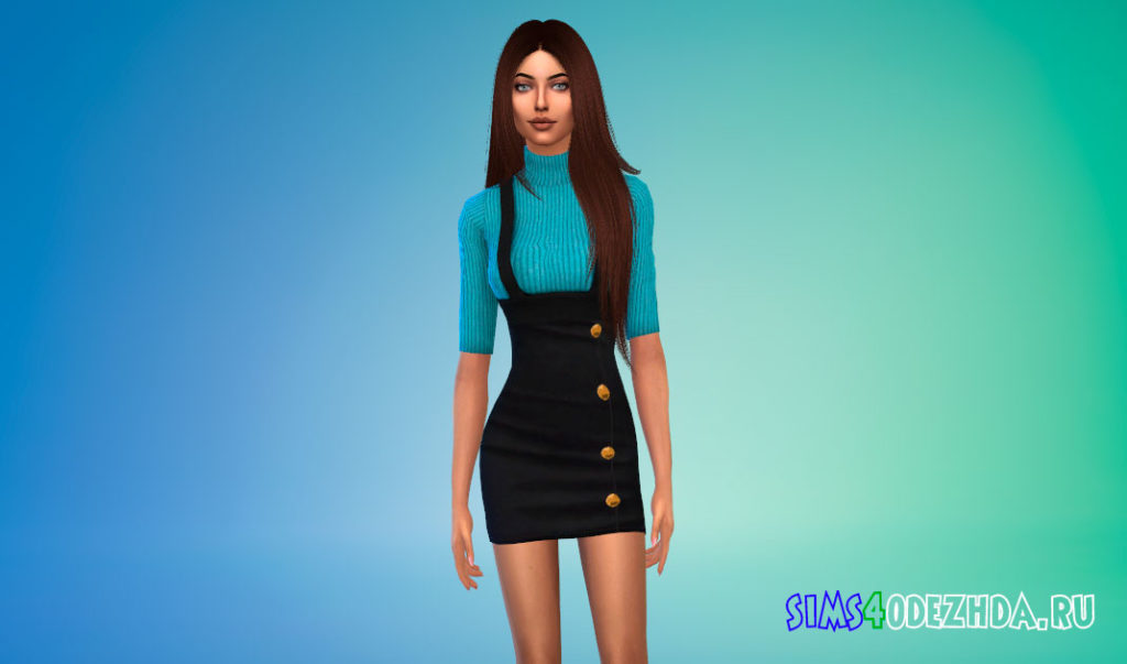 Комбинезон со свитером для Симс 4 – фото 3