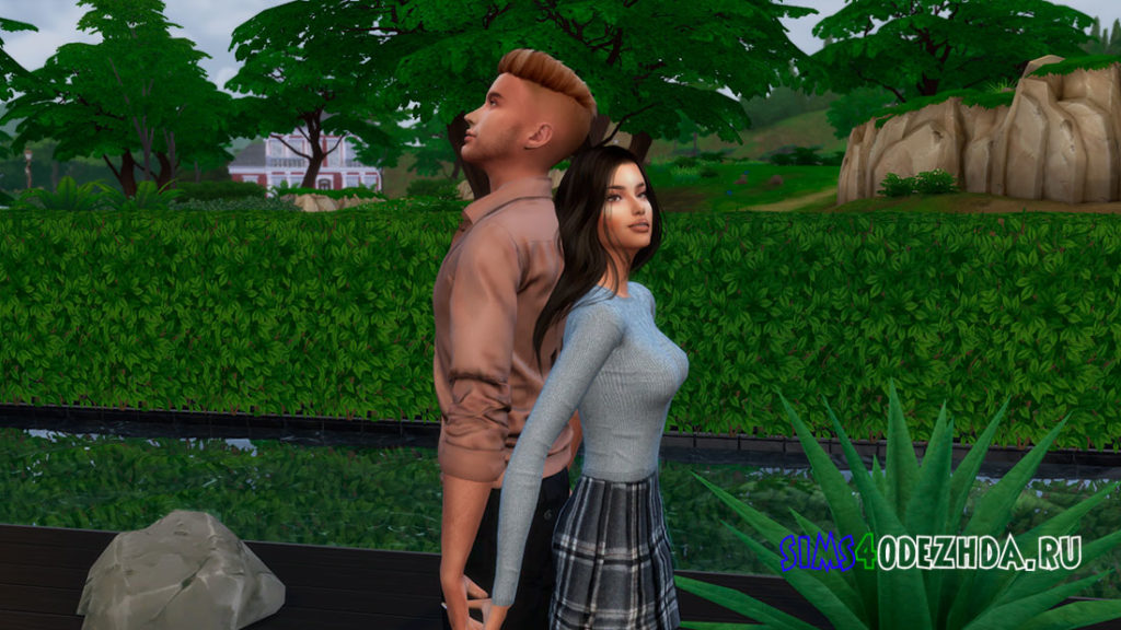 Парная поза двух влюбленных для Симс 4 – фото 3