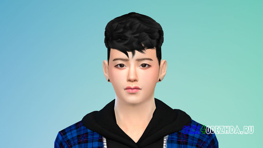 Прическа Caleb для Симс 4 – фото 2