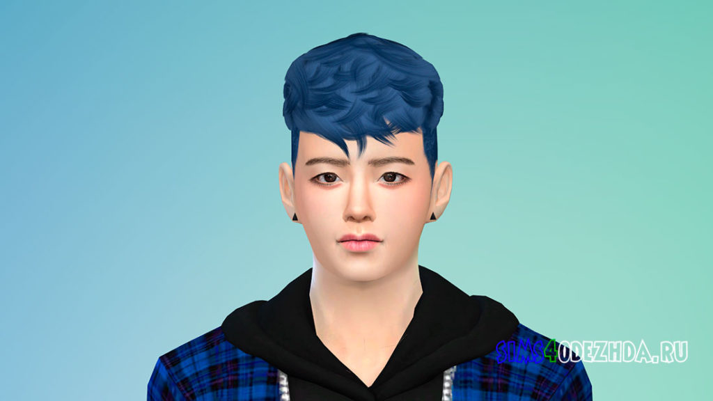 Прическа Caleb для Симс 4 – фото 3