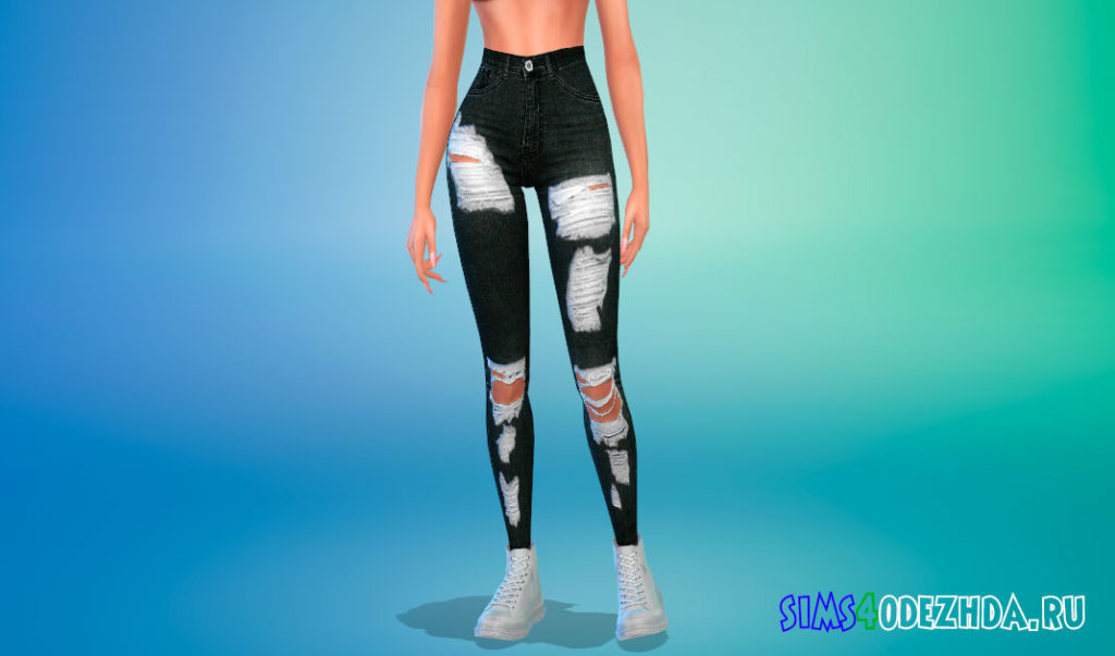 Рваные джинсы 017 для Симс 4 – фото 3
