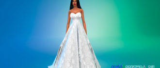 Свадебное платье 11 для Симс 4 – фото 1