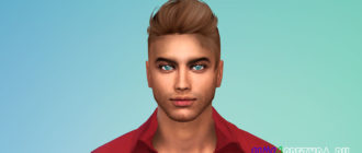 Волосы OE0621 для Симс 4 – фото 1