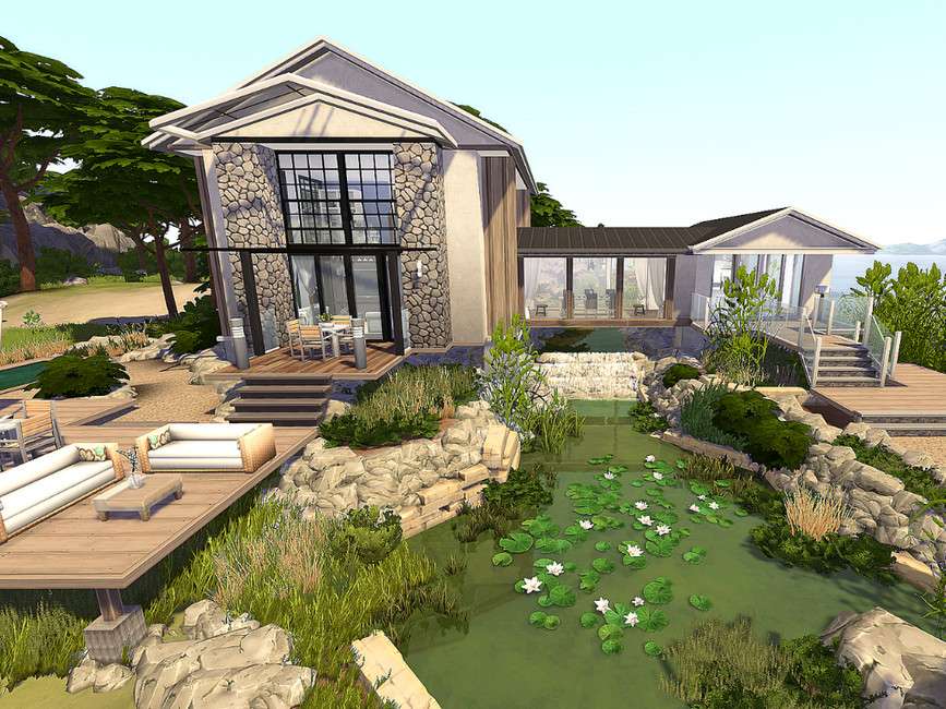 Дом у озера для Симс 4 - фото 2