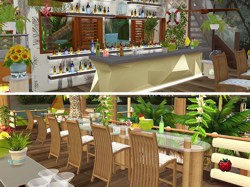 Бар на пляже Hortensia для Симс 4 - фото 4