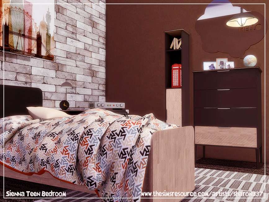 Спальня подростка Sienna для Симс 4 - фото 2
