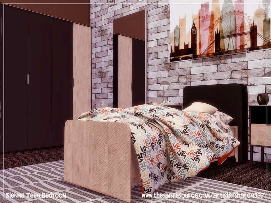 Спальня подростка Sienna для Симс 4 - фото 5
