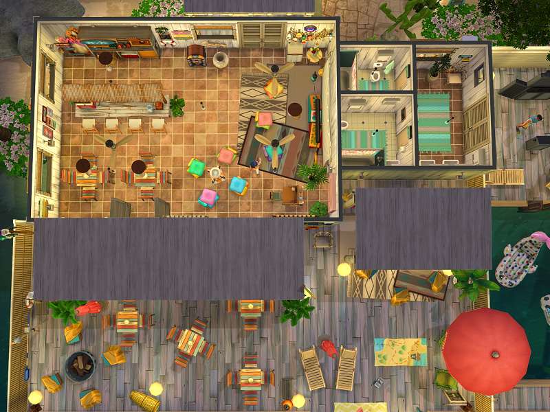 Тропический караоке-бар для Симс 4 - фото 7