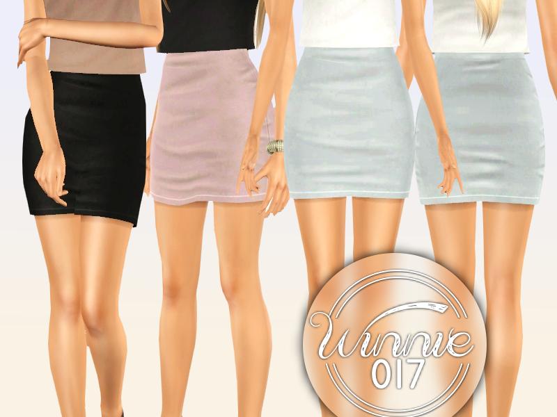 Мини-юбка Set 14 для Симс 3
