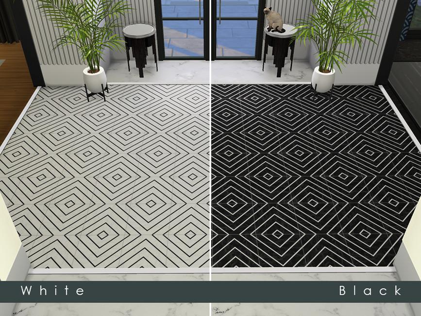 Пол Marble Tiles No,2 - Art Deco Style 3 для Симс 4 - фото 2