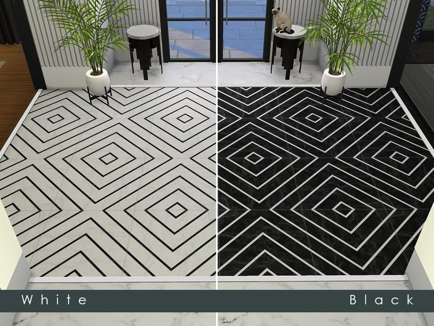 Пол Marble Tiles No,2 - Art Deco Style 3 для Симс 4 - фото 3