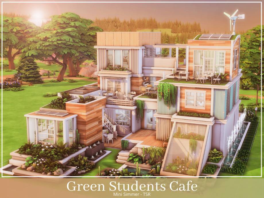 Кафе Green Student для Симс 4 - фото 2