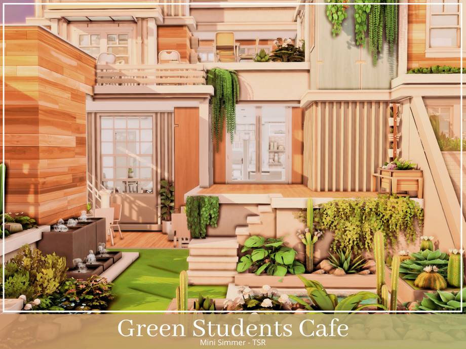 Кафе Green Student для Симс 4 - фото 3