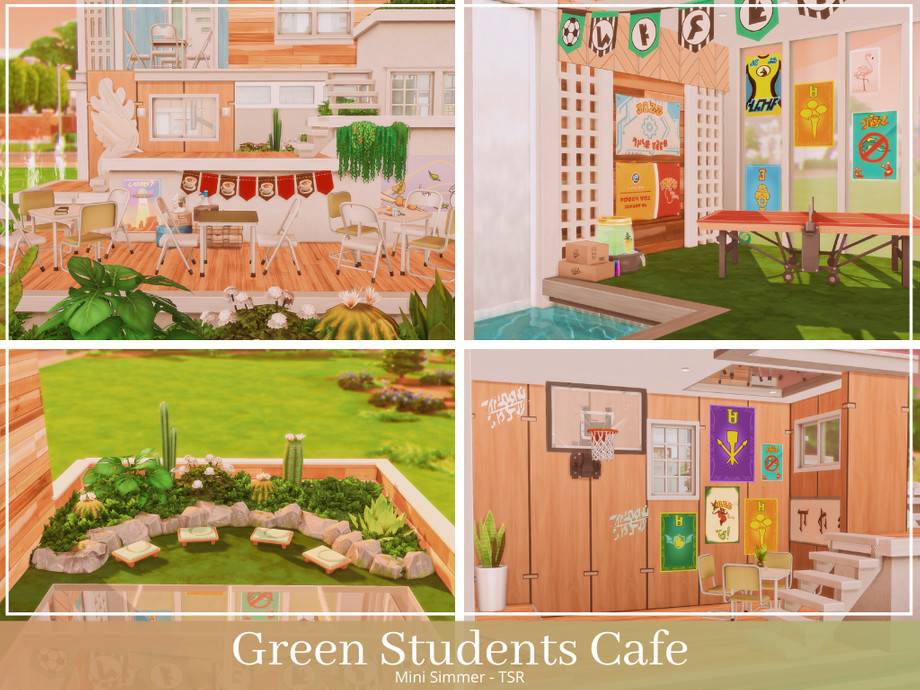 Кафе Green Student для Симс 4 - фото 4
