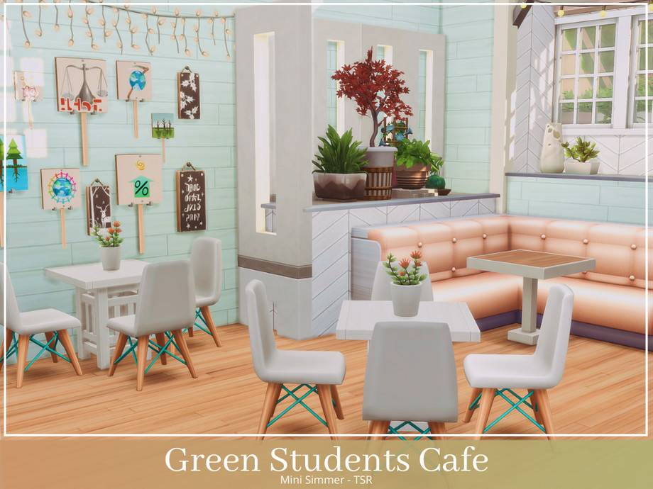 Кафе Green Student для Симс 4 - фото 5