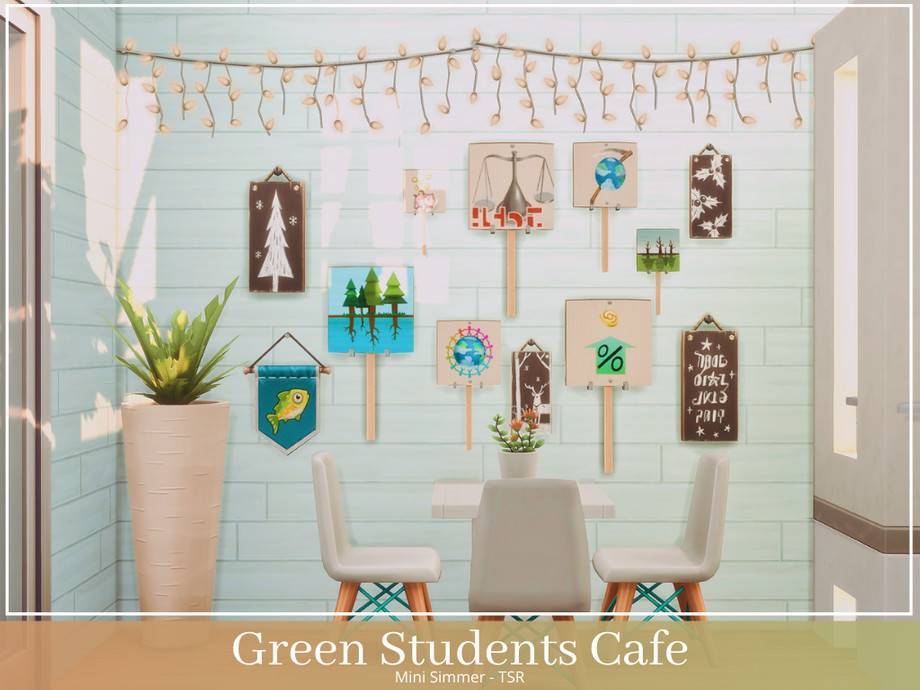 Кафе Green Student для Симс 4 - фото 7