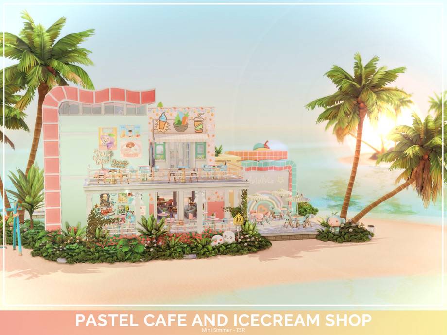 Кафе Pastel Cafe and Icecream Shop для Симс 4 - фото 2