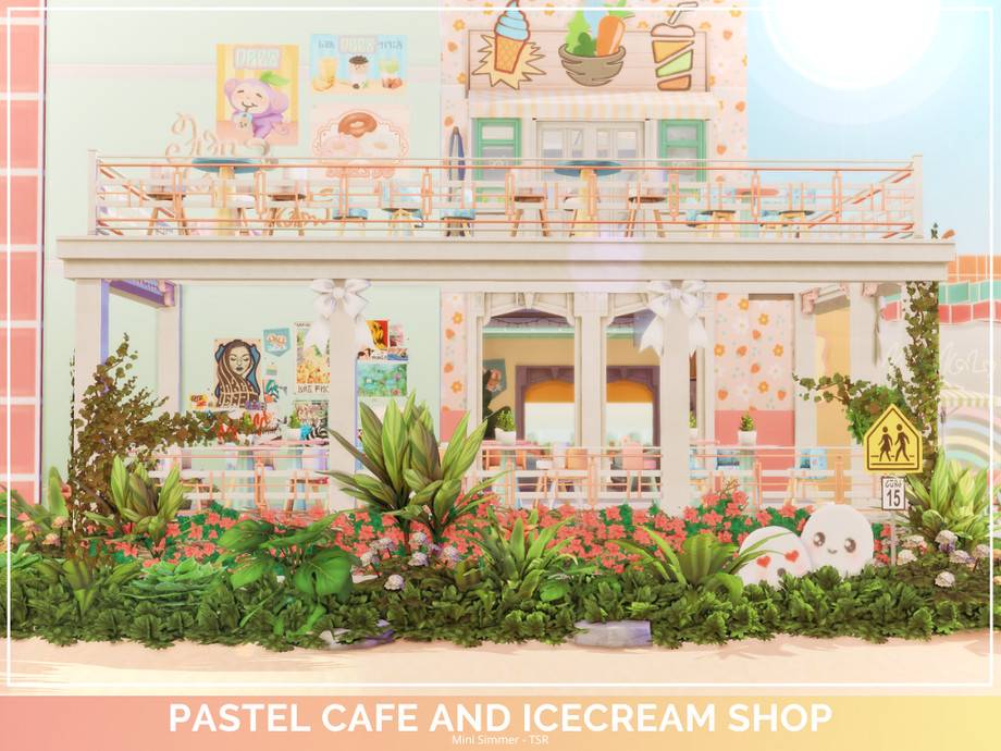Кафе Pastel Cafe and Icecream Shop для Симс 4 - фото 3