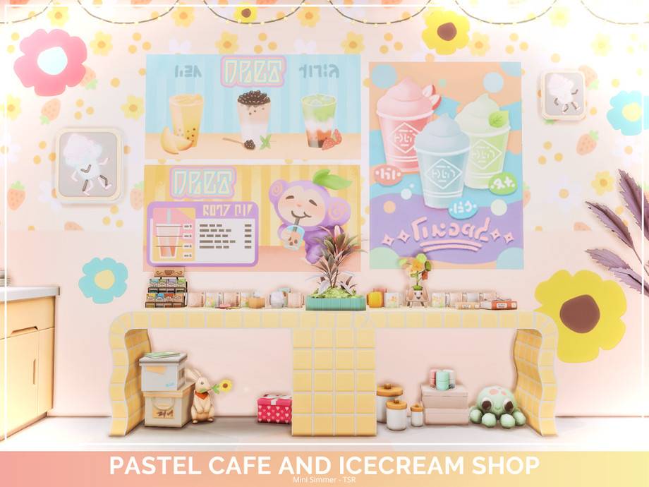 Кафе Pastel Cafe and Icecream Shop для Симс 4 - фото 6