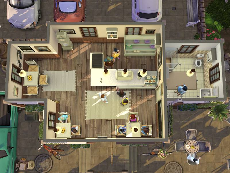 Кафе Village для Симс 4 - фото 5